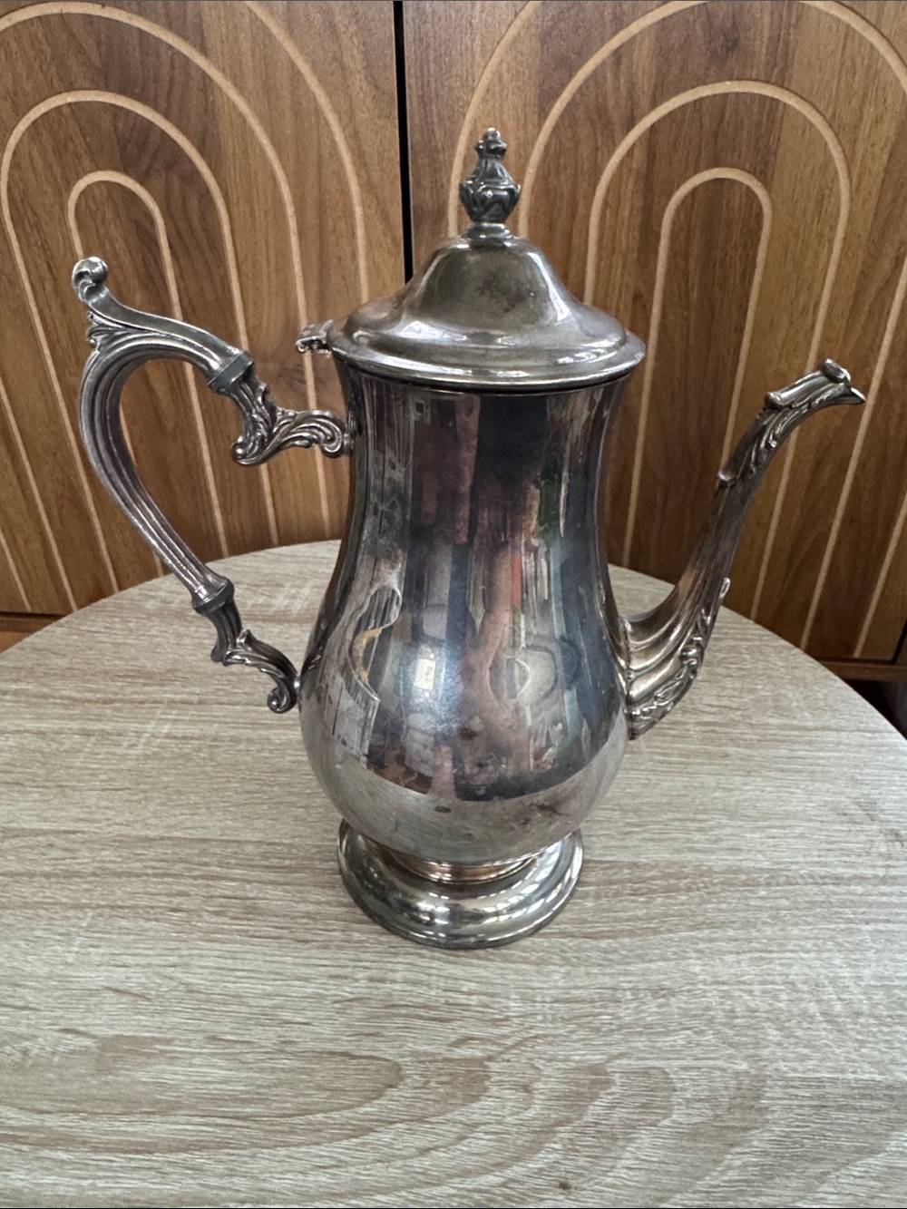 Vintage Silver Plated Coffee/Tea Pot - Ornate Handle & Spout